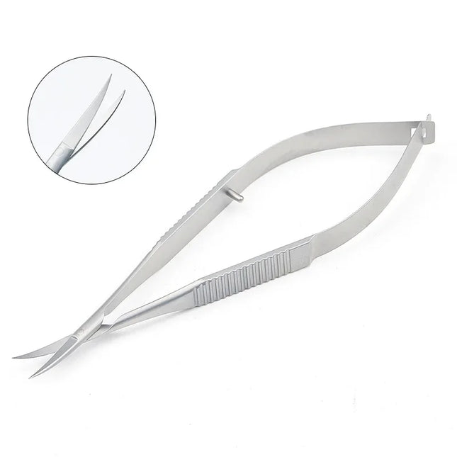 1pc Professional Nail Dead Skin Remover Stainless Steel Eyebrow Scissors Durable Curved Cross-Tail Design Nail Care Beauty Tools