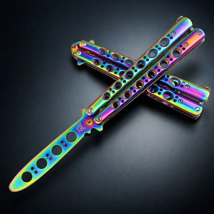 Portable Butterfly Knife Trainer Portable Stainless Steel Pocket Practice Knife Training Tool for Outdoor Games нож складной
