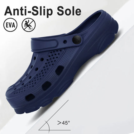 Comwarm Men Clogs Slippers Breathable Garden Sandals Non-Slip Comfort Beach Shoes Men Sandals Indoor Outdoor Casual Fishing Shoe