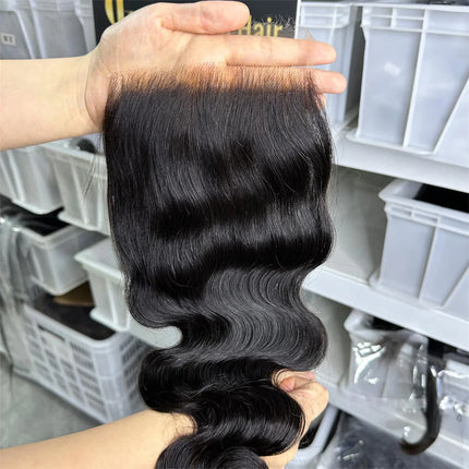 4X4 13x4 Real HD Lace Closure Frontal Human Hair Body Wave Hair Melt Skins Pre Plucked Closure Virgin Millionaire Queen Hair