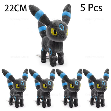 Wholesale Pokemon Plush 5Pcs/Lot Mimikyu Caterpie Oddish Garchomp Phantump Umbreon Sylveon Stuffed Animal Peluche Christmas Gift