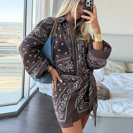Fashion Lightweight Floral Print Oversized Coat & Square Scarf Skirt & Long Pants For Women Lady 2026 Holiday Streetwear Outfits