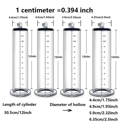 22/30cm Acrylic Penis Pump Accessories Vacuum Penis Enlarger Sex Toys For Man Cylinder Set Penis Enlargement Penile Trainer 18