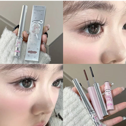 QIBEST 4D Silk Fibre Mascara Curling Thick Ultra-fine Brush Eyelash Extension Black Brown Waterproof Mascara Women Eye Cosmetics