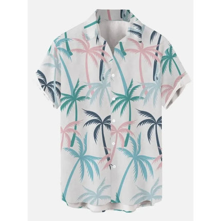 Casual Beach Men's Short Sleeve Shirt Comfortable 3d Digital Printing Pattern Polyester 100% Fashionable Clothing Top