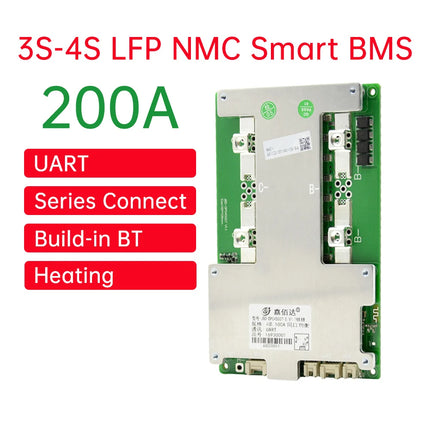 JBD Car Start Smart BMS 3S 4S 12V LiFePO4 Li-ion Battery with BT UART Heating 60A 100A 120A 150A 200A Battery Management System