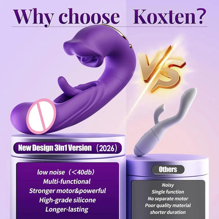Bloom Sense 10-Mode Tongue Licking Clitoral Stimulator - Oral Sucking Vibrator for Women, Medical Silicone, IPX7 Waterproof