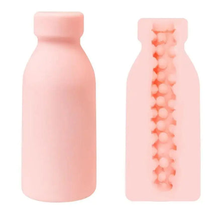 Milk Bottle Shape Male Masturbation Cup Silicone Masturbator Soft Emulational Vaginal Bulge Adult Sex Toys For Men Penis Trainer