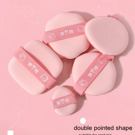 GUOXIAONIU 5 Shapes Powder Foundation Puff Mini Sponge Blending Applicator Details Makeup Puff Tools Wet Dry Dual Use