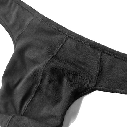 3PCS/Set Low Waist Men Seamless Cotton Thongs and G Strings Breathable U Convex Pouch Bikini Underwear Plus Size