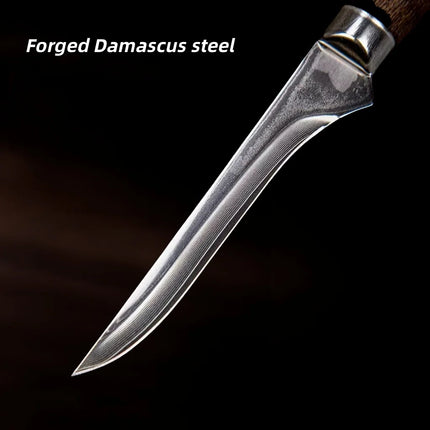 Damascus Knife Chef Boning Knife Damascus Knives Kitchen Cooking Meat Cleaver Vegetables Slicing Fruit Fish Knives Wooden Handle