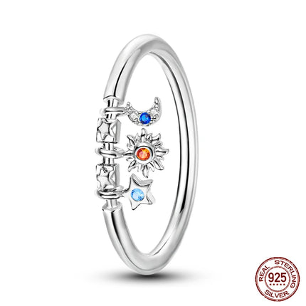 Fashion Original Luminous Firefly Rings 100% 925 Silver Eternal Heart-Shaped Zircon Rings Fine Wedding Engagement Jewelry Gifts