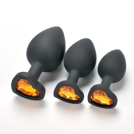 Silicone Anal Plug 3 Sizes Heart Soft Butt Plug Sexy Toy Prostate Massager For Women Men Couples Adult Game