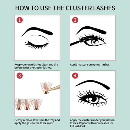 Fadvan Brown Lash Clusters DIY Eyelash Extensions 9-16mm Natural Lashes Wispy Individual Lash Extensions 280pcs C/D Curl lashes