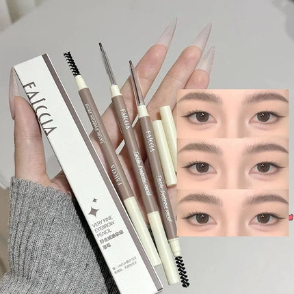 1PC Waterproof Double-Ended Eyebrow Pencil Ultra Fine Eyebrow Pencil Sweat-proof Long Lasting Professional Eye Makeup Cosmetics