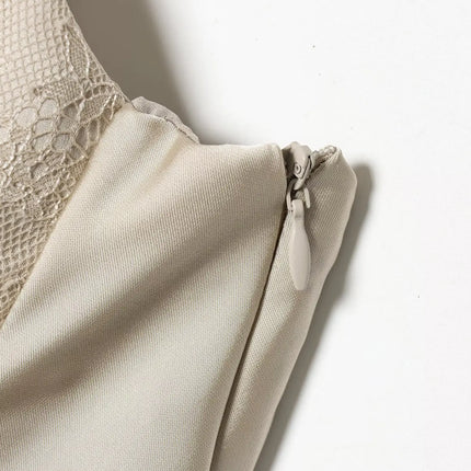 HH Elegant Women's Lace Splice Sexy Satin Sling Top 2026 Spring Summer Fashion Female V-Neck Backless Slimming Underwear Vest