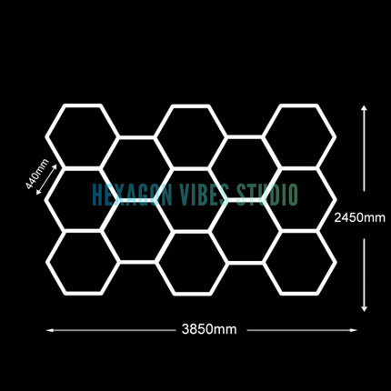 Garage Hexagon LED Light 50000H 6500K Ultra Bright for Home Gym Barbershop Car Detailing Bar Basement Workshop Ceiling Lighting