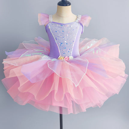Dance Wear Summer Children Clothing Princess Performance Fairy Tutu Kids Clothes Ballet Leotards for Girls Dress Stage Costumes