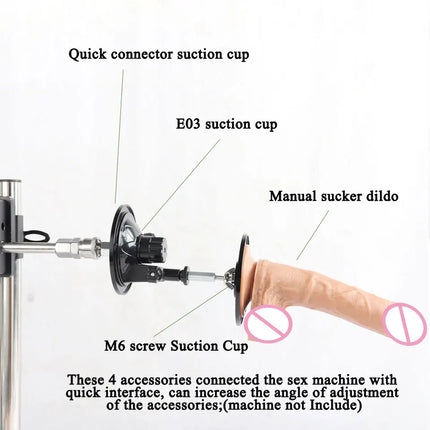 FREDORCH New Powerful Suction Cup For Sucking Smooth Ground Connector use for M6/3XLR/VAC-U-LOCK Telescopic Linear Device Attach