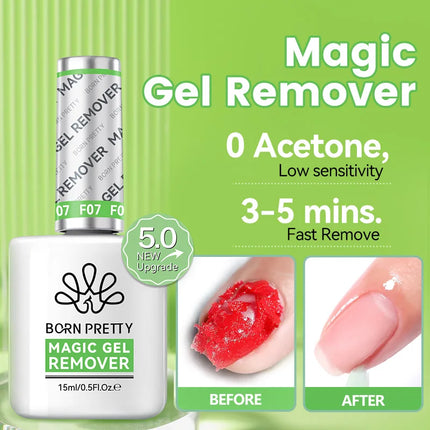 BORN PRETTY 15ml Quick Magic Remover Nail Gel Polish Safe Formula Faster Remove Semi Permanent Varnish Polish Cancel Glue