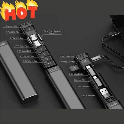 Multi-function Smart Adapter Card Storage Data Cable USB Box Universal Card Reader For IPhone USB Hub For Computer Accessories