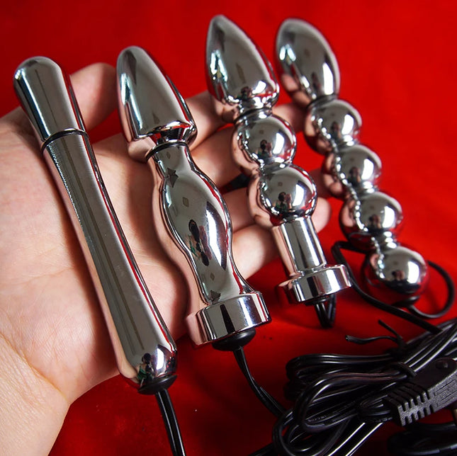 Electro Anal Butt Plug Sex Toys, Electric Shock BDSM Vagina Anus Ass Dilator, Electrostimulator Electrosex Electroshock, Estim