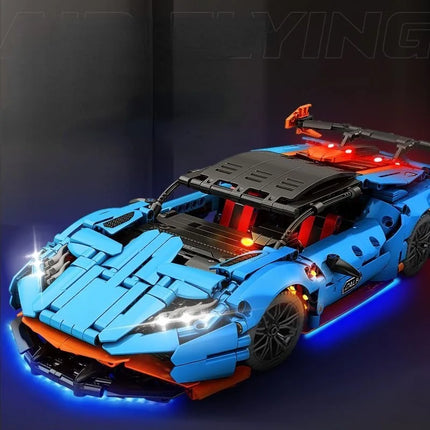 Technical Racing Sport Car Model Building Blocks technic adults 1:14 DIY Supercar Brick Puzzle Toys Kid Adult Gift（1108+granule）
