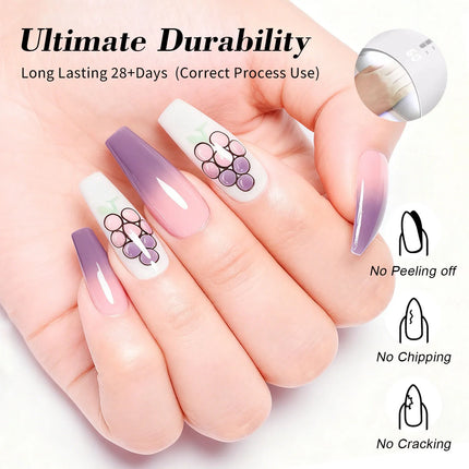 Thermal Gel Nail Polish Thermal Color Changing Gel Polish - Pink Purple Soak Off UV LED Nail Art DIY Temperature Sensitive