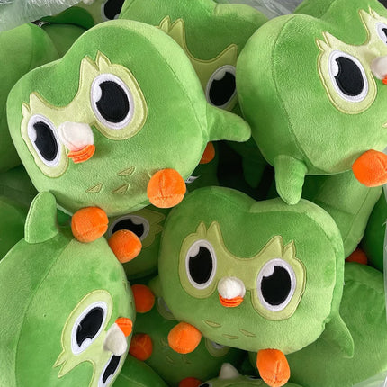 30cm Green Duolingo Owl Plush Toy Plushie Of Duo The Owl Cartoon Anime Owl Doll Soft Stuffed Animal Toys Children Birthday Gifts