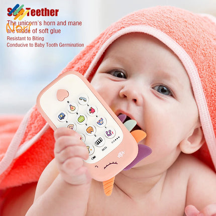 Nori Baby Cartoon Simulation Mobile Phone Toy with Teether Infant Early Educational Music Toy