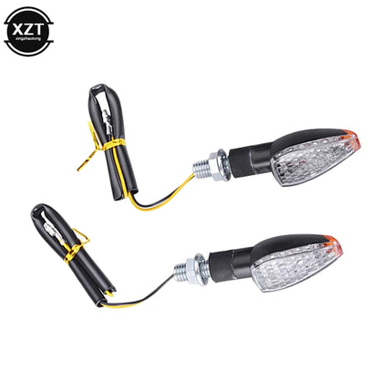 2 Pcs Universal 14 LED Lights 12V Motorcycle Flashing Turn Signal Rear Indicator Tail Light Yellow Light for Honda BMW Yamaha