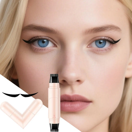 Eyeliners Stamps Eye liner Stencils Pencil Smooth Precise Pen Tool MultiFunctional Design Rotate Eye liner Stamp Black Brown Pen