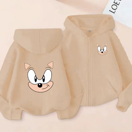 Children Supersonic Animals Cardigan Zipper Style Hoodie Sweatshirt Boys Girls3-12Yrs Loose Casual Charming Sports Coat Clothing