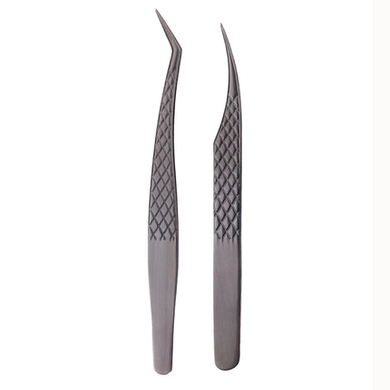 1pc/2/4/6pcs 3.0 Black Lash Tweezers for Eyelash Extensions Diamond Grip 90 Degree Tip Volume Lash Extension Tweezers