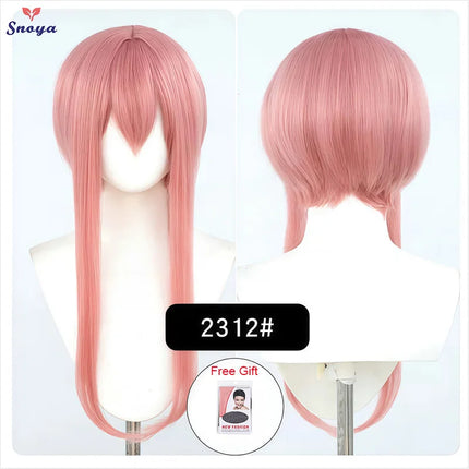 Snoya 60cm synthetic Multi colored long sideburns style short cosplay wig Heat resistant fiber Purple blue pink black gold