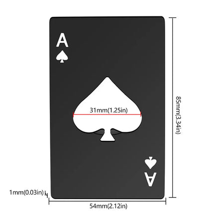1PC Beer Bottle Picker Opener Poker Creative Pocket Metal Multifunction Credit Card Bottle Opener Black Peach A Stainless Steel