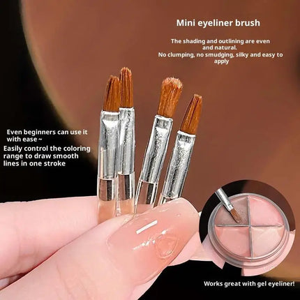 1Pc Cappuvini Matte Velvet Eyeshadow Palette 4 Colors with Eyeliner Highlighter And Contour Cute Beauty Cosmetic Eyes Makeup Set