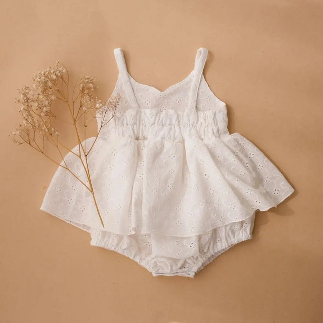 White Lace Baby Girl Romper Cute Cotton Newborn Baby Girl Dress Summer Baby Dress