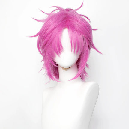 Cosplay Wig Machi Anime Wig Rose-red Game Role-Play Wig Grab Ponytail Synthetic Wig for Anime Party Masquerade Carnival Cosplay
