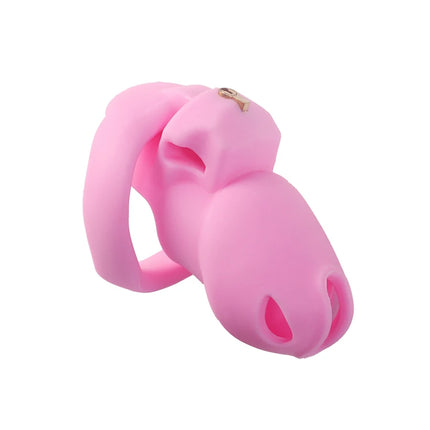 Pink Eagle Eye Silicone Chastity Cage, 2 Sizes, Comfort Breathable Chastity Device for Men