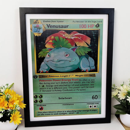 Anime Pokemon 3D Lenticular Poster Charizard Squirtle Bulbasaur Come Alive with amazing 3D Effects Wall Art Print(Without Frame)