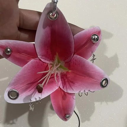Exquisite Phalaenopsis Orchid Lily Keychain Creative Simulation Flower Bag Pendant Fashion Backpack Decoration Accessories Gifts
