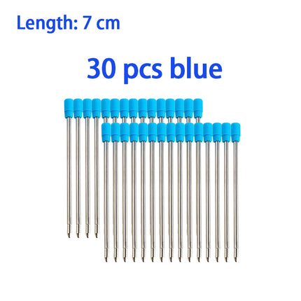 Compatible Ballpoint Pen Refills, Crystal Pen Refills 1.0mm Medium Point Black & Blue, Medium Point Metal Refill