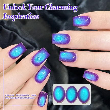 BORN PRETTY 10ml Blueberry Cat Magnetic Gel Nail Polish Summer Fruit Series Green Blue Purple Gel Nails Supplies Manicure