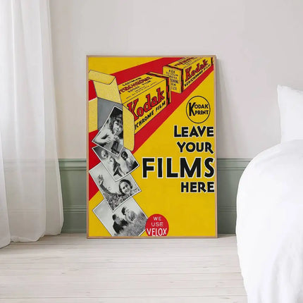 Retro Fashion K-KodakS Self-adhesive Art Poster Retro Kraft Paper Sticker DIY Room Bar Cafe Stickers Wall Painting