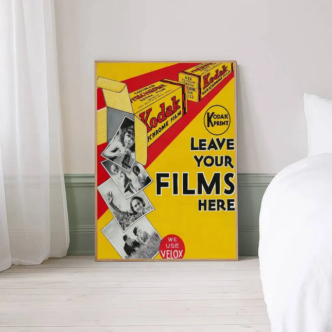 Retro Fashion K-KodakS Self-adhesive Art Poster Retro Kraft Paper Sticker DIY Room Bar Cafe Stickers Wall Painting