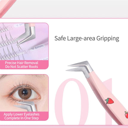 Eyelashes Tweezers Stainless Steel For Lashes Extension Supplies Makeup Tools Nail Art Accessories Rhinestone Picker Tools