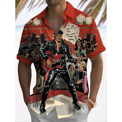 2024 Loose Breathable Hawaiian Shirt Men Clothing Top Character Men's Shirt Summer Casual Fashion Short Sleeved Shirt For Men