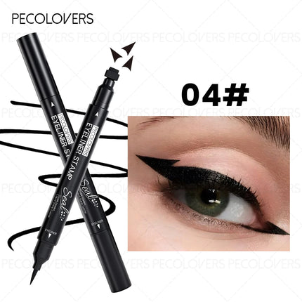 Double-ended Seal Liquid Eyeliner, Multiple Seal Styles, Quick-drying, Suitable for Various Makeup Looks, Eye Makeup