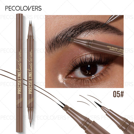 1PC Ultra-Fine Pointed Eyebrow Pencil - Waterproof, Sweat-Resistant, Long-Lasting Natural Look. It Features a Dual-Ended Tip